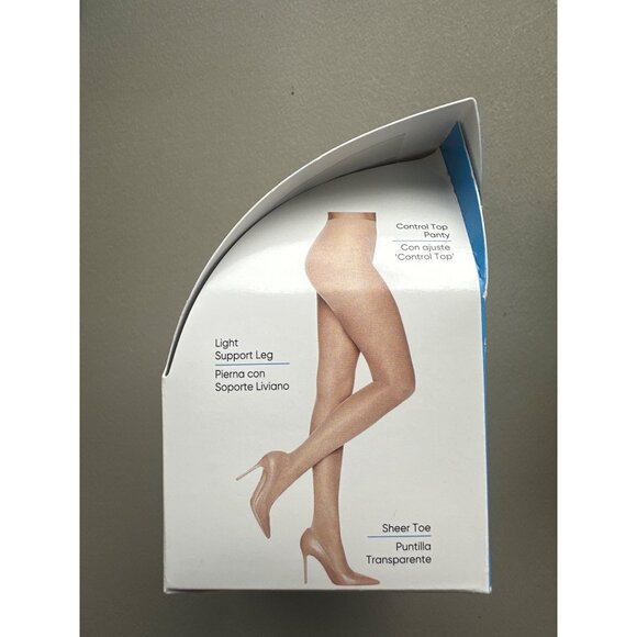 L'eggs Sheer Energy Light Support Leg Control Top Compression Sheer Tights B Sun - Picture 3 of 7